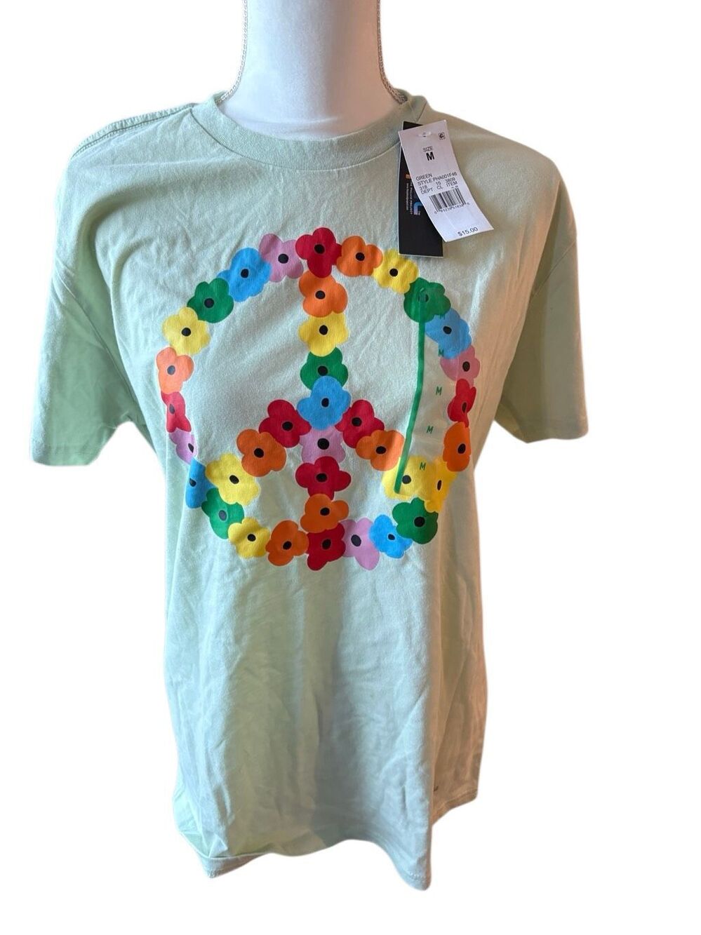 The phluid project NWT peace flower tshirt size medium